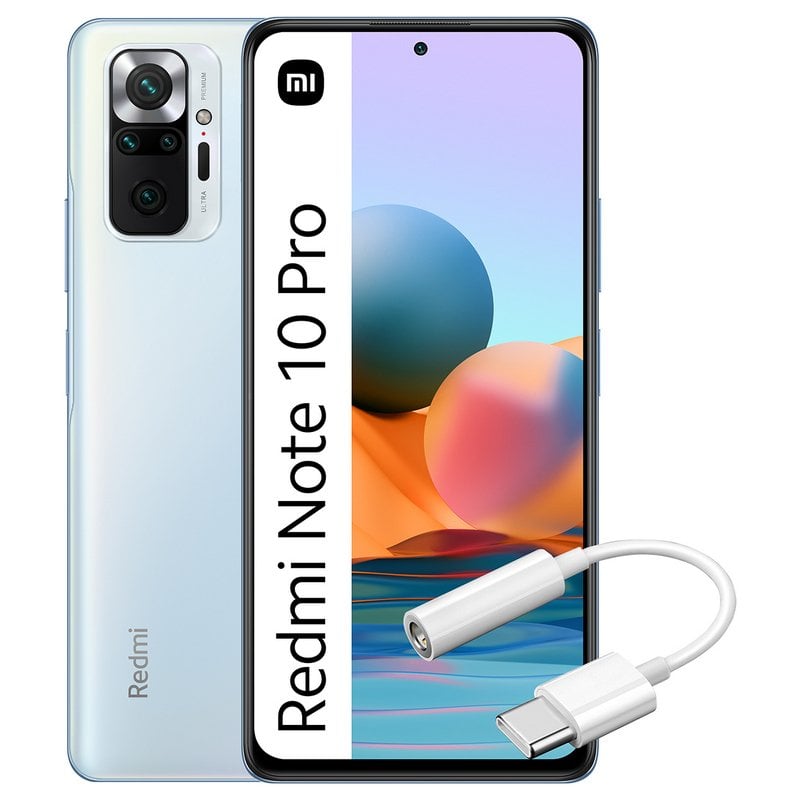 Xiaomi Redmi Note 10 Pro 8/128GB Azul libre + Cable USB-C a Jack Reacondicionado