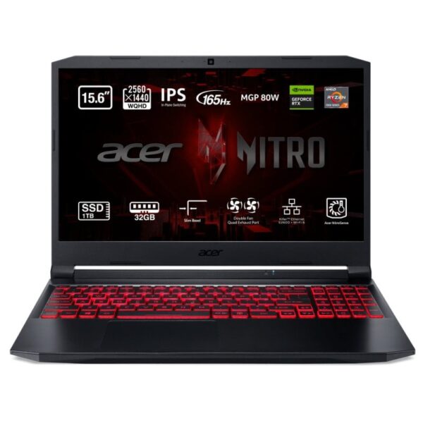 Acer Nitro 5 AN515-45-R6CN AMD Ryzen 7 5800H/16GB/1TB SSD/RTX 3080/15.6" Reacondicionado