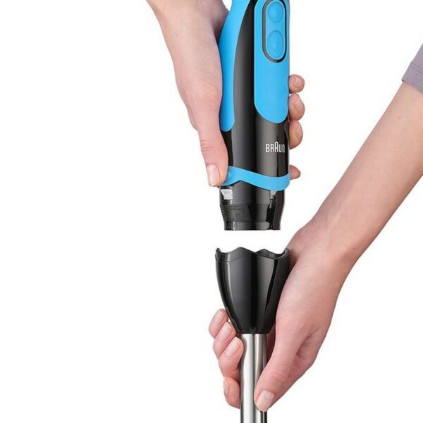 Braun Minipimer 5 Vario Fit MQ 5252 BKBL Batidora de Brazo 1000W Negra/Azul + 2 Botellas 600ml