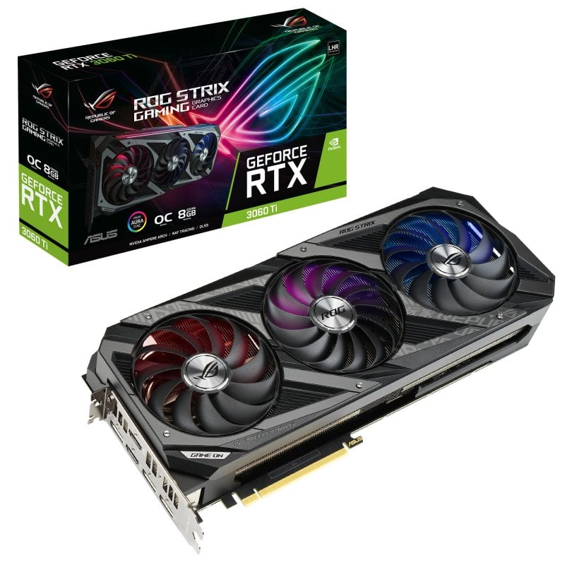 Asus ROG Strix GeForce RTX 3060 Ti V2 OC Edition LHR 8GB GDDR6
