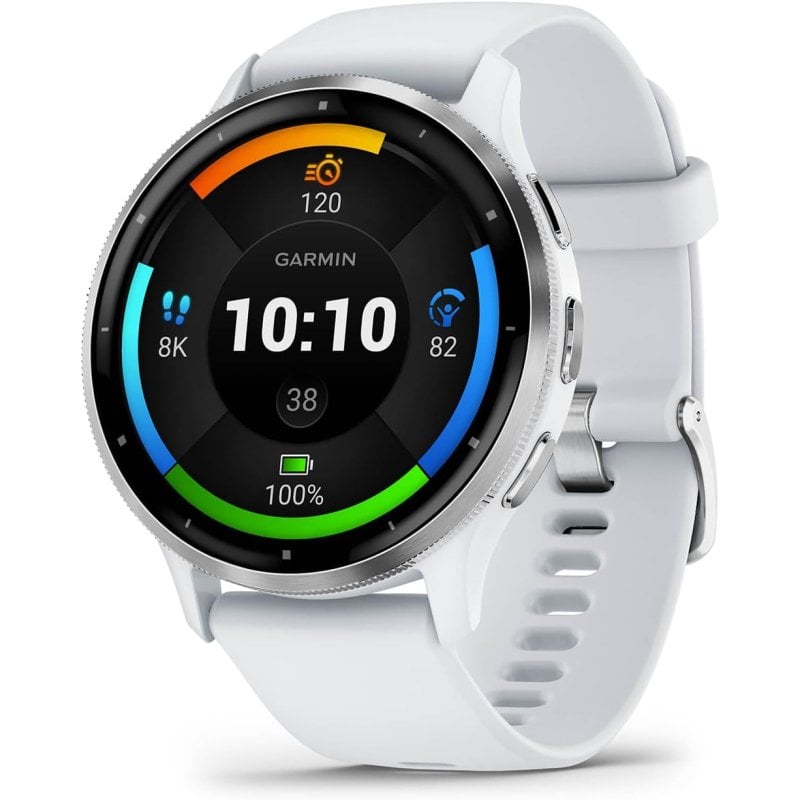 Garmin Venu 3 Reloj Smartwatch 45mm Bisel Acero Inoxidable con Caja y Correa de Silicona Blanca Reacondicionado
