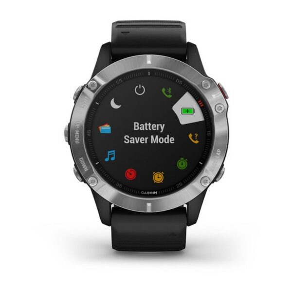 Garmin Fénix 6 47mm Plata/Negro con Correa Negra