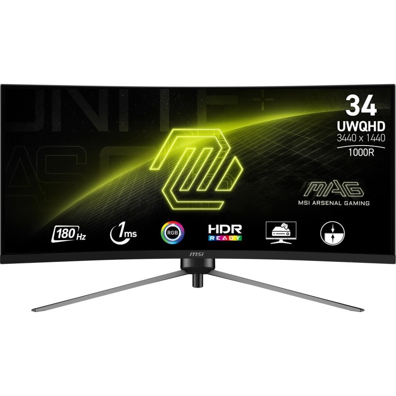 MSI MAG 345CQR 34" LED UWDQHD 180Hz G-Sync Compatible Curvo Reacondicionado