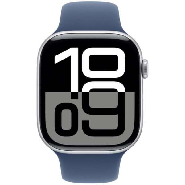 Apple Watch Series 10 GPS + Cellular 46mm Caja Aluminio Plata con Correa Deportiva Azul Denim M/L Reacondicionado