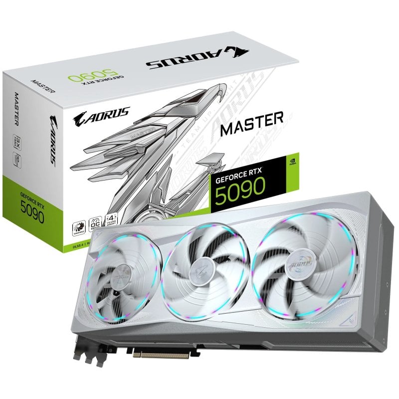 Gigabyte GeForce RTX 5090 AORUS MASTER ICE 32GB GDDR7 Reflex 2 RTX AI DLSS4