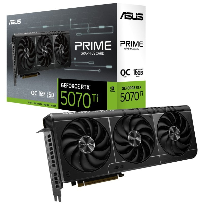 ASUS PRIME GeForce RTX 5070 Ti OC 16GB GDDR7 Reflex 2 RTX AI DLSS4