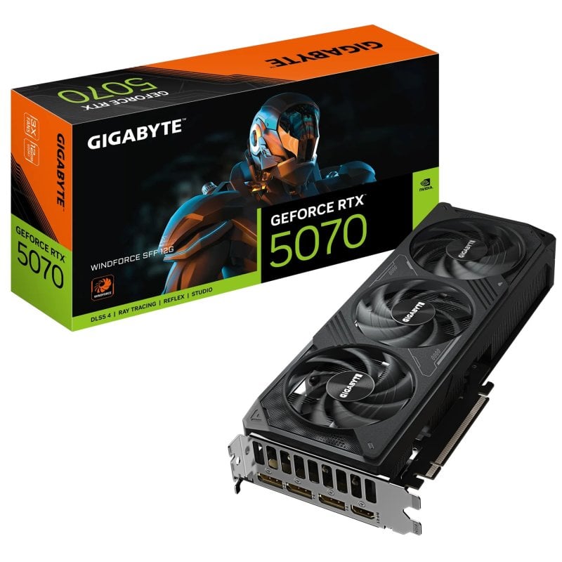 Gigabyte GeForce RTX 5070 WINDFORCE SFF 12GB GDDR7 Reflex 2 RTX AI DLSS4