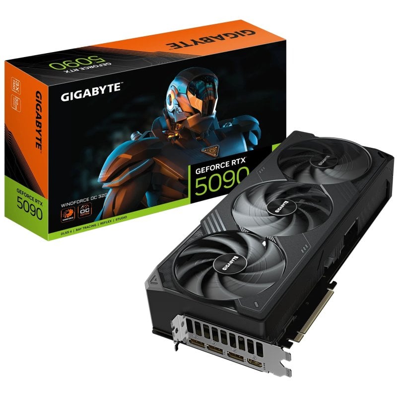 Gigabyte GeForce RTX 5090 WINDFORCE OC 32GB GDDR7 Reflex 2 RTX AI DLSS4