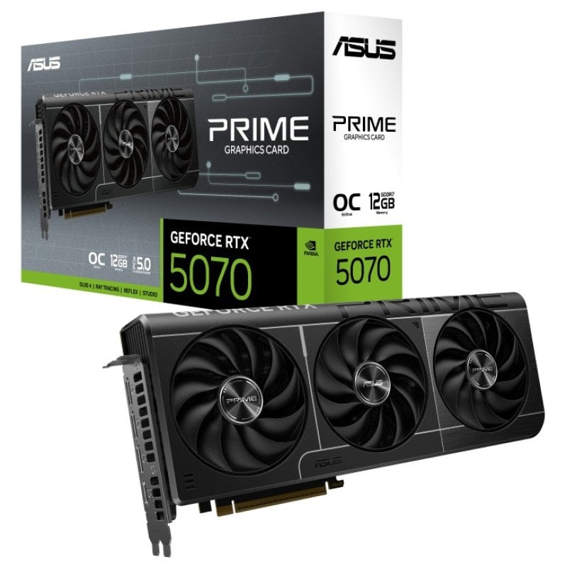 ASUS PRIME GeForce RTX 5070 OC 12GB GDDR7 Reflex 2 RTX AI DLSS4