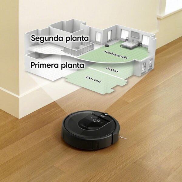iRobot Roomba i7+ Robot Aspirador Medium Silver + Estación de Vaciado Automático Clean Base
