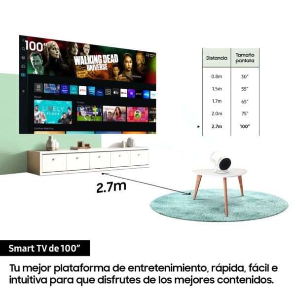 Samsung The FreeStyle SP-LSP3BLAXXE Proyector 100" LED FullHD SmartTV