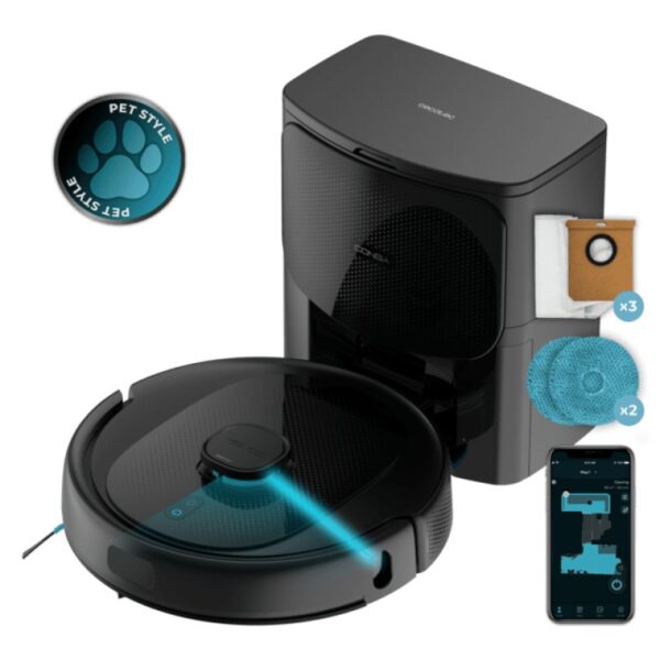 Cecotec Conga 9590 Spin Revolution Ultra Power Home Robot Aspirador 4 en 1 + Estación Autovaciado